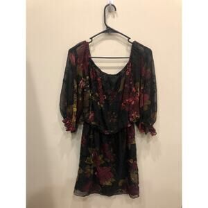 Boston Proper S Floral Multicolor Faux Wrap Cottage NWT